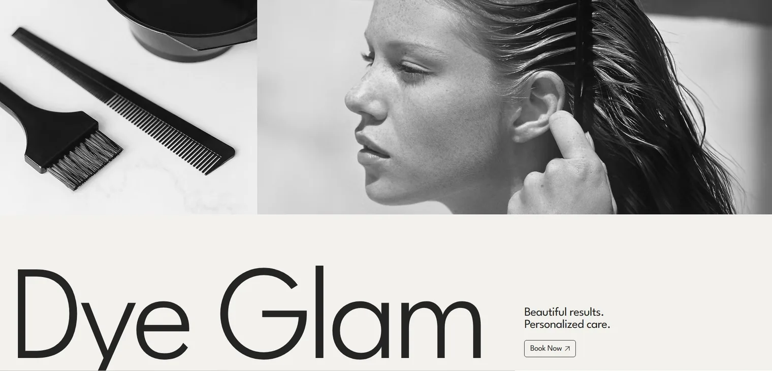 Dye Glam beauty and personal care website